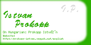 istvan prokopp business card
